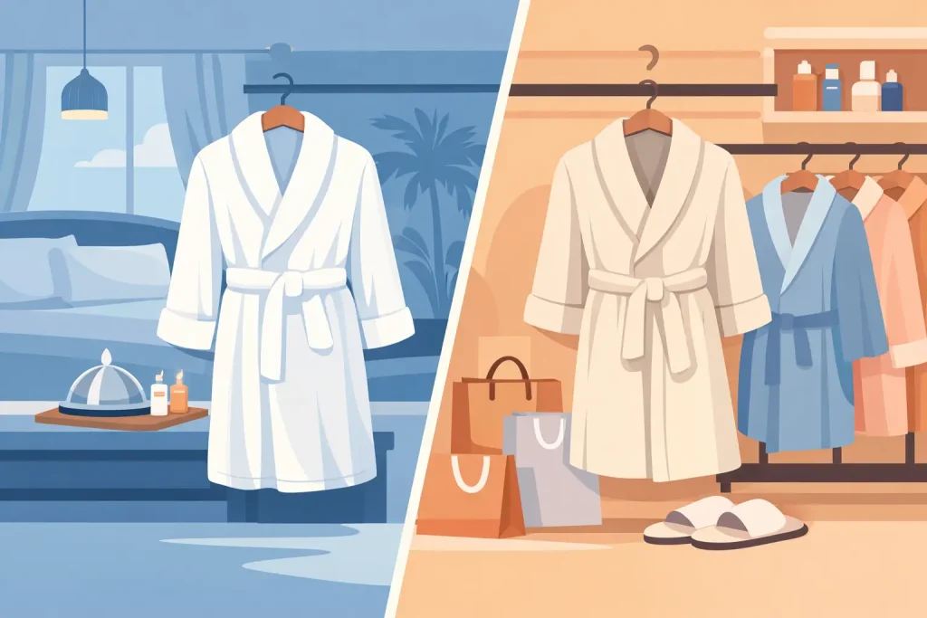 Hotel Bathrobes vs Retail Bathrobes